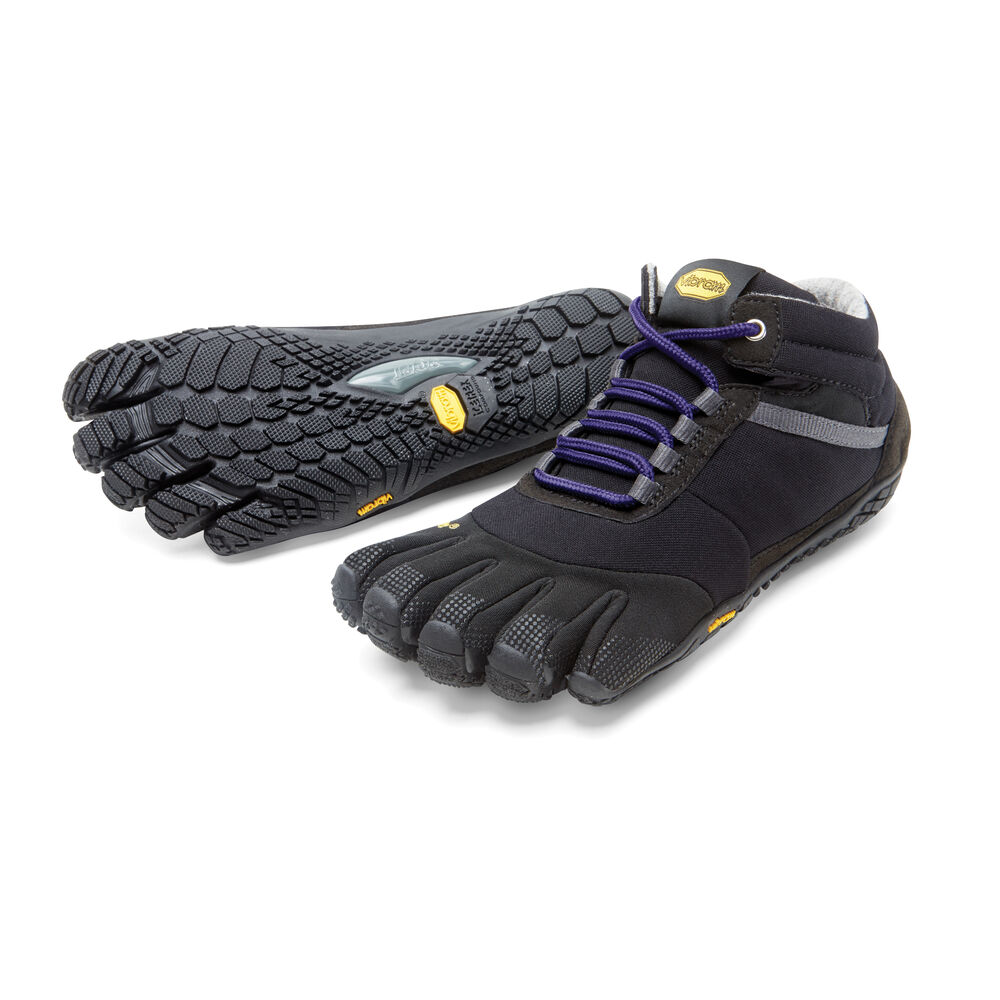 Vibram Fivefingers Trek Ascent Insulated Womens Casual Shoes Black/Purple Australia (FKN084632)